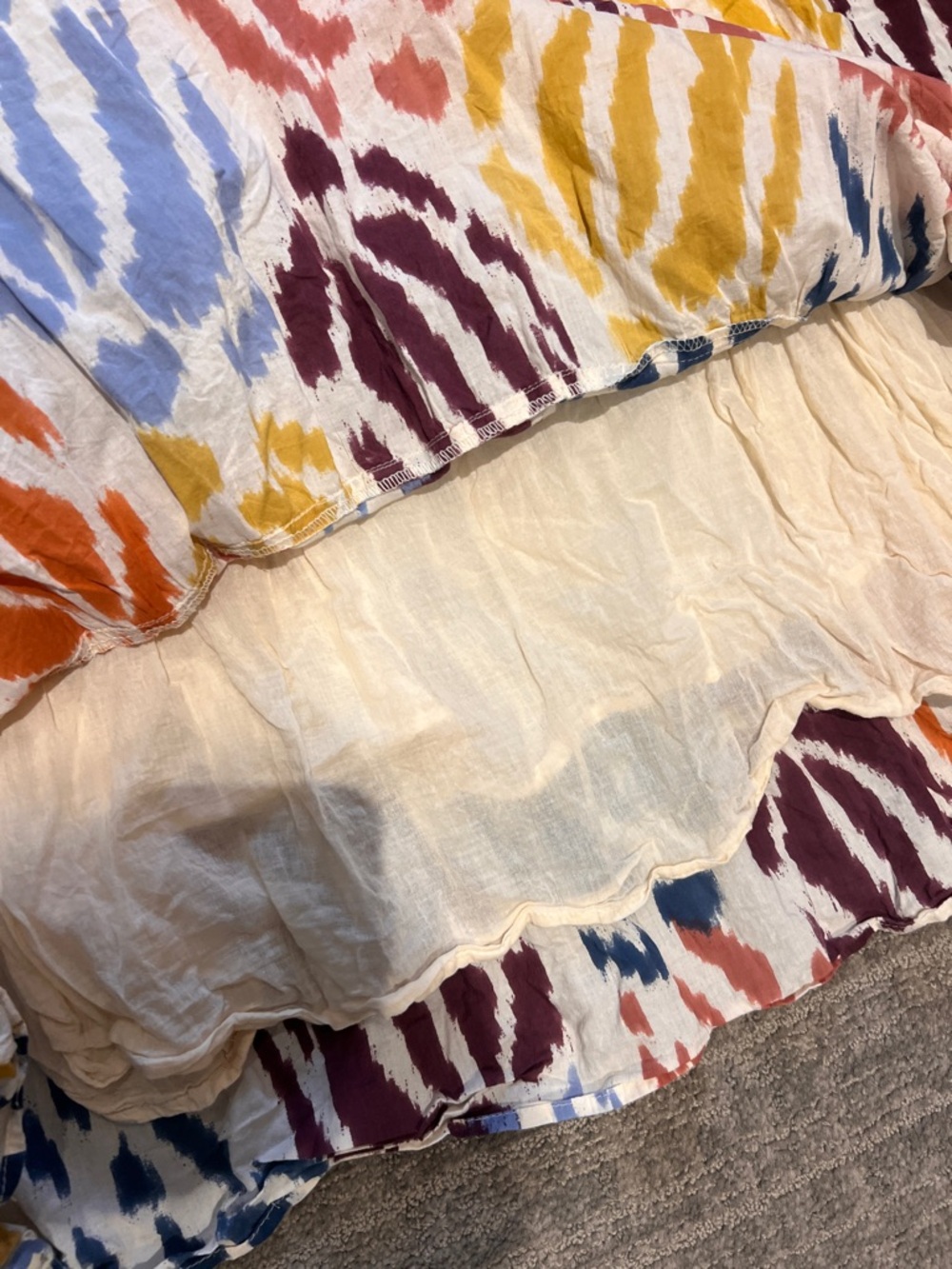 Tahari Multicolor Tiered Maxi Dress with Abstract Print - Picture 10 of 14